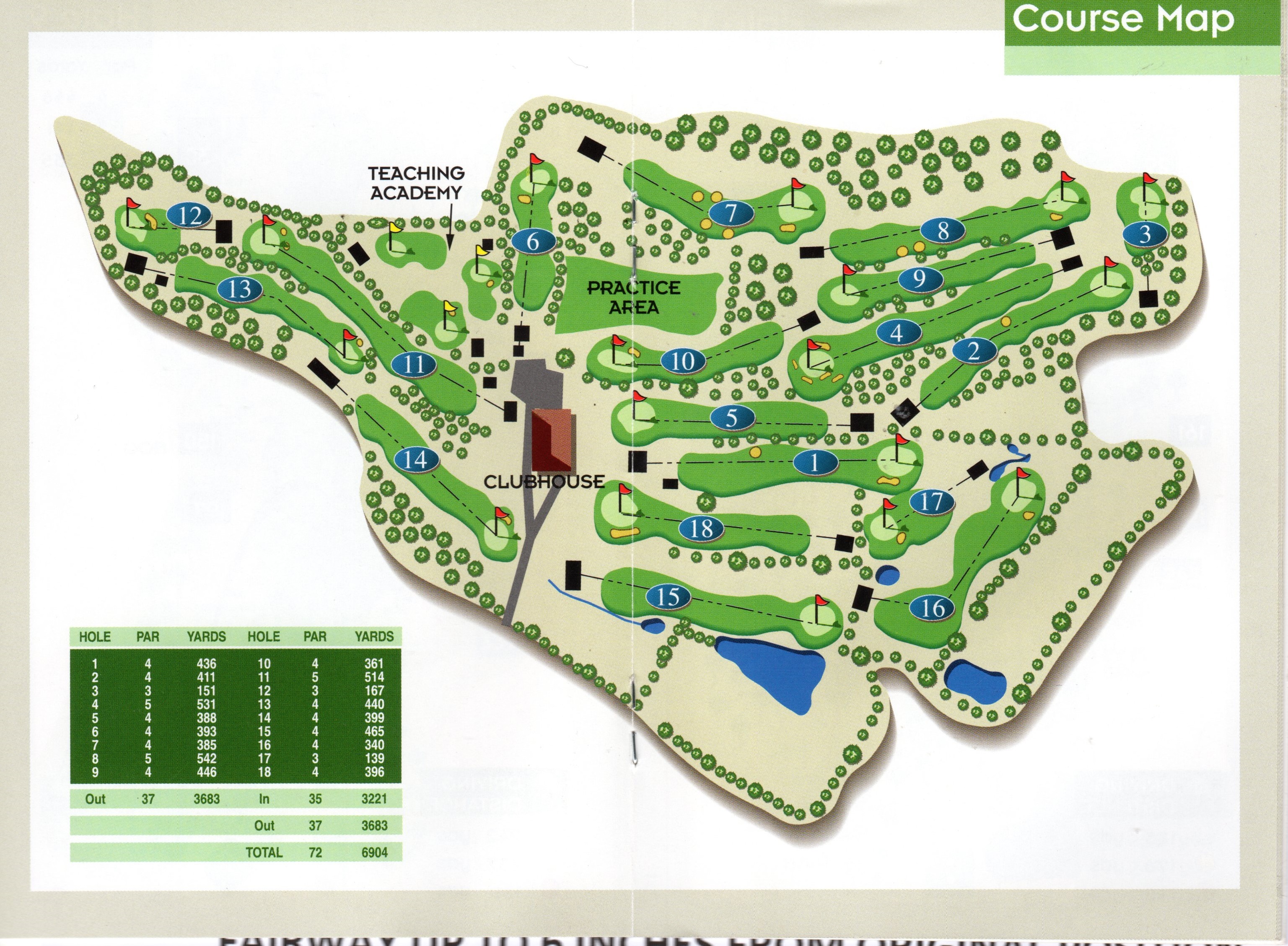 Roman Road Golf Course Map